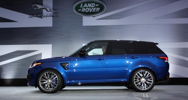 路虎揽胜运动svr性能版suv侧面照片