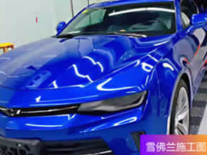 雪佛兰贴菲林车衣漆面施工细节