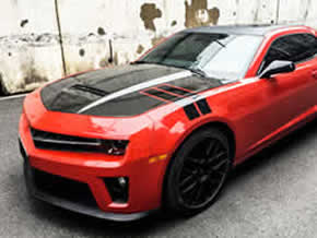 雪佛兰科迈罗贴菲林车衣漆面膜效果